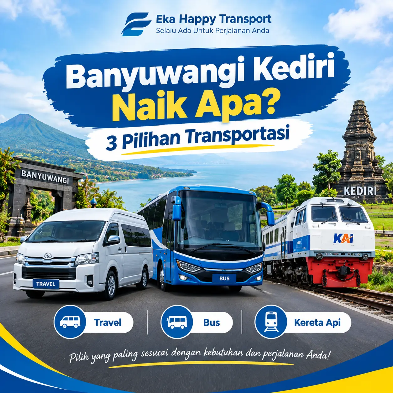 Banyuwangi kediri naik apa - ekahappytransport